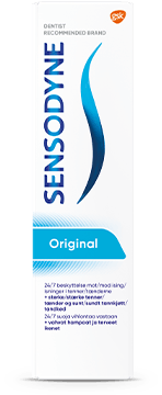 Pakningen til Sensodyne Original tannkrem