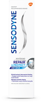 Pakningen til Sensodyne Repair and Protect Whitening tannkrem