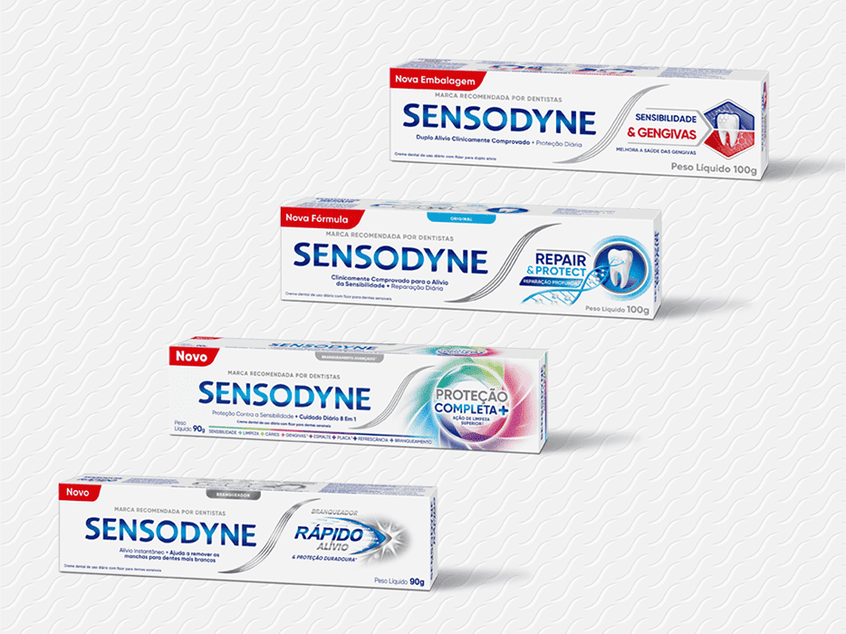 Variety of Sensodyne Toothpaste products for tooth sensitivity