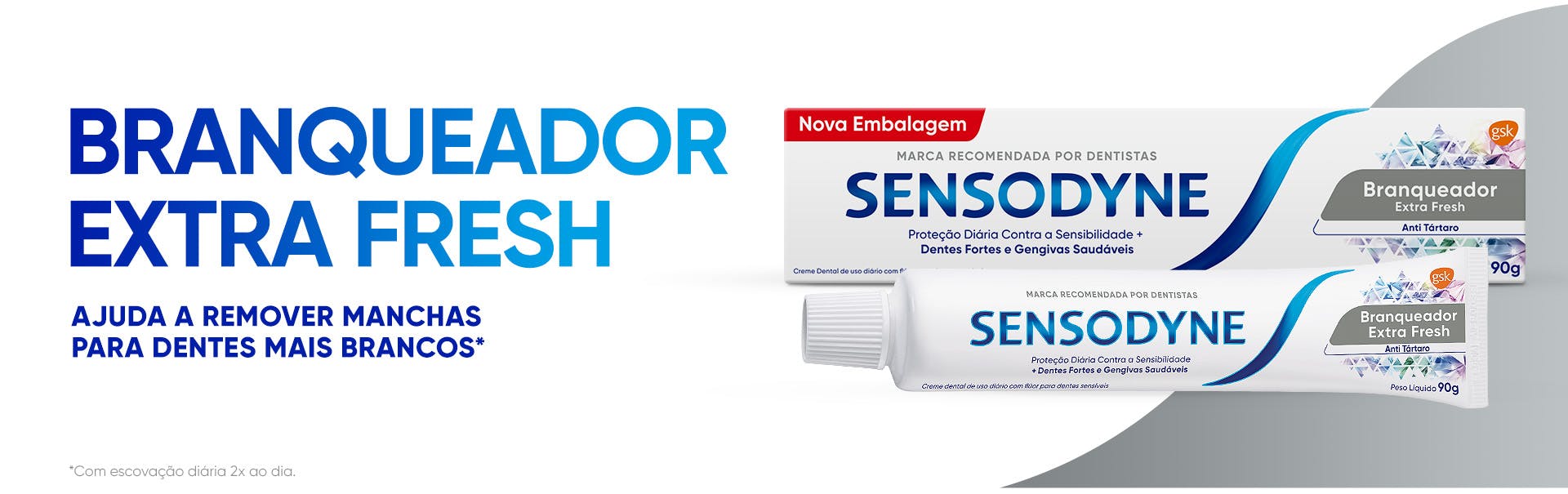 Sensodyne Extra Whitening campaign banner