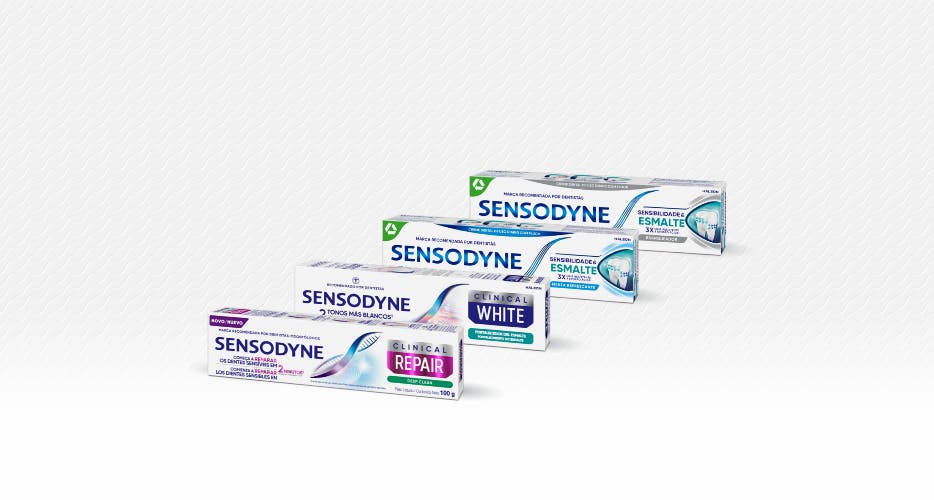 Variety of Sensodyne Toothpaste products for tooth sensitivity