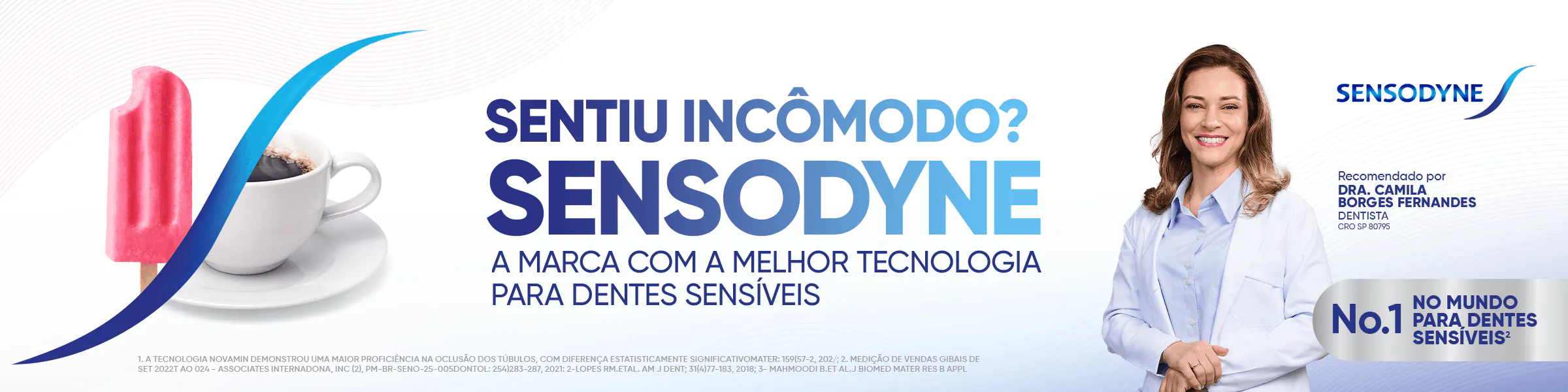 Dentes dois tons mais brancos e cuidado para a sensibilidade