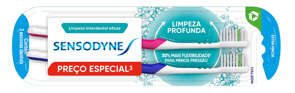 Escova dental Limpeza Profunda  – 2 unidades