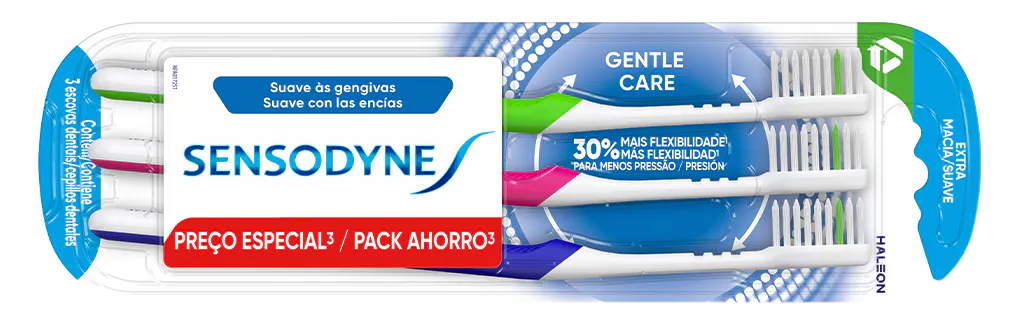 Escova dental Gentle – 3  unidades
