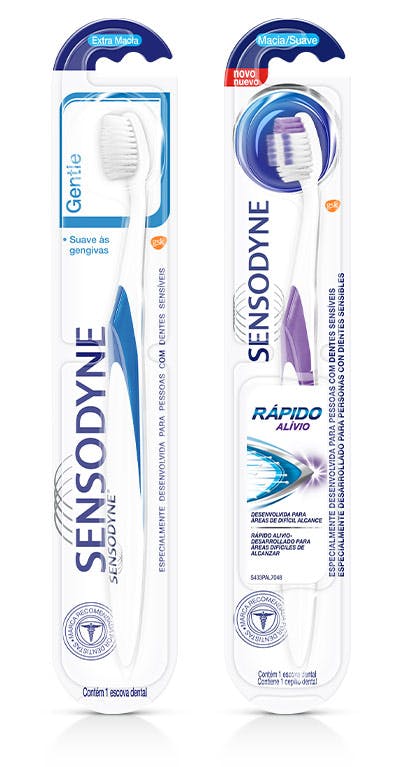 Sensodyne Gentle Care and Rapid Relief toothbrushes