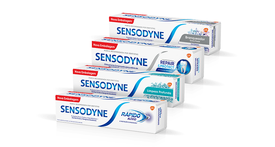 Variety of Sensodyne Toothpaste products for tooth sensitivity