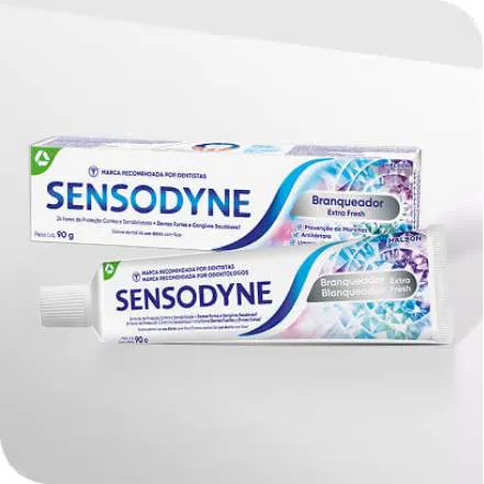 Tubes of Sensodyne Extra Whitening toothpaste
