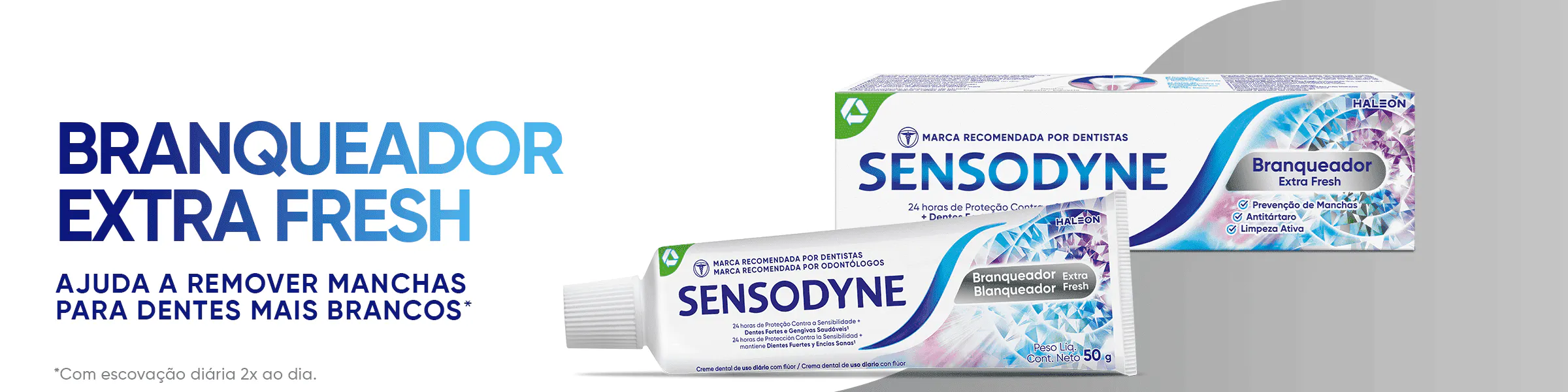 Sensodyne Extra Whitening campaign banner
