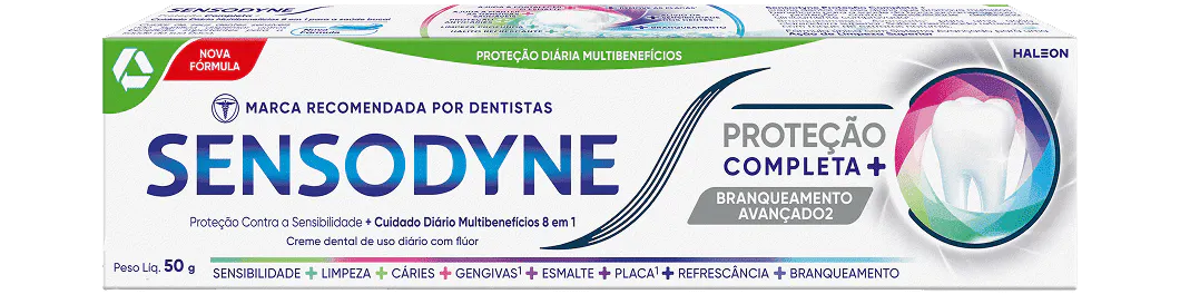 Sensodyne Proteção Completa+  Branqueamento Avançado