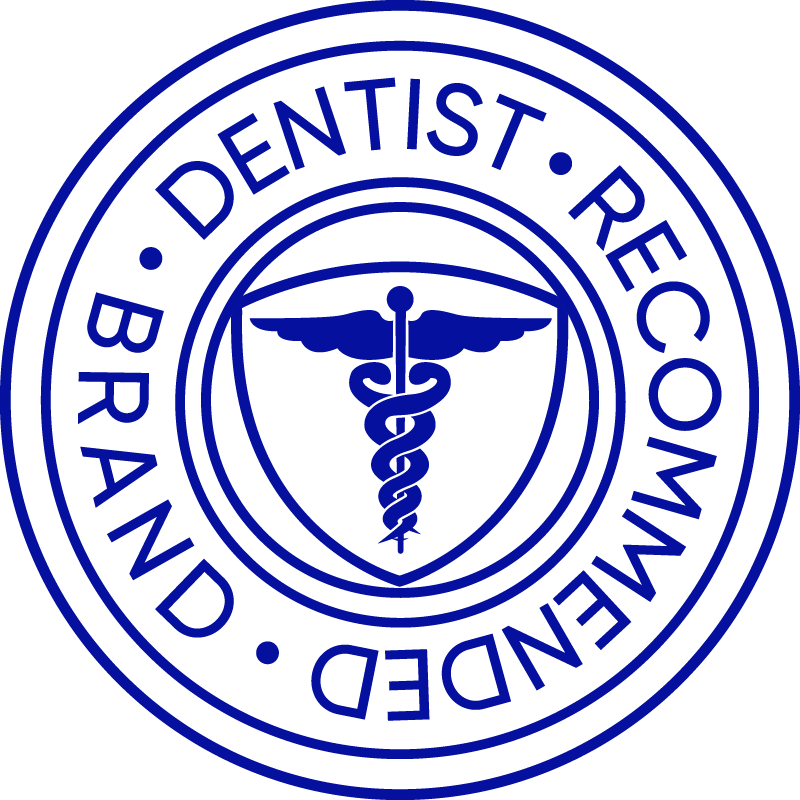 símbolo de marca recomendade por dentistas