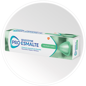 Embalagem de pasta de dentes Sensodyne Pro-Esmalte