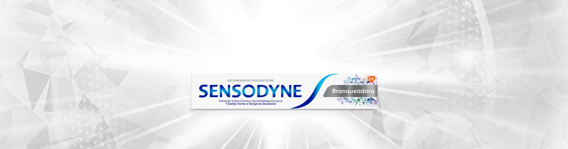 Banner da campanha Sensodyne Branqueadora