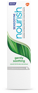 Sensodyne Nourish Healthy White tandkrämsförpackning