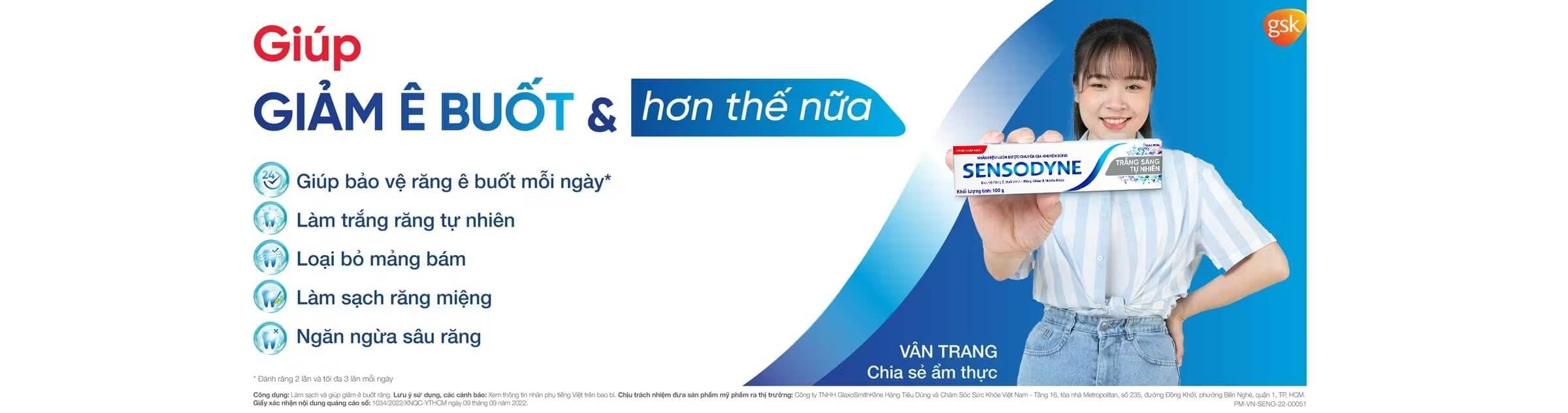 Làm sạch sâu cho răng ê buốt với Sensodyne