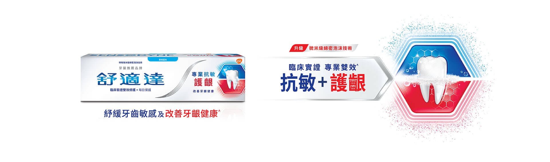 Dual relief from sensitive teeth banner