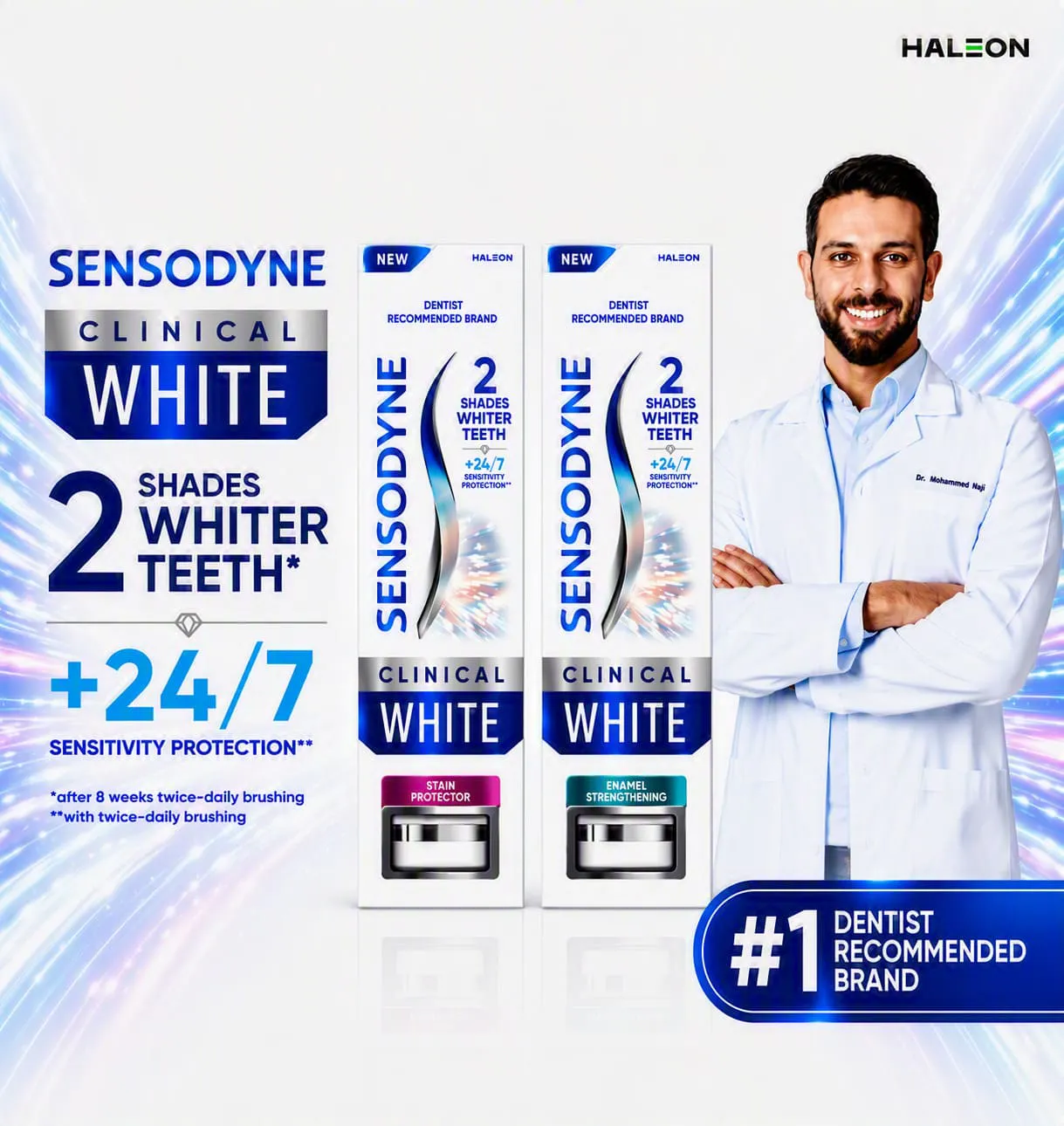 Sensodyne Clinical White banner