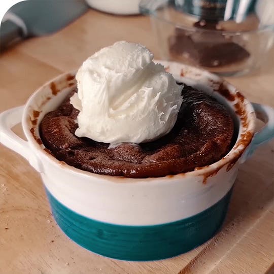 Molten Cake With Ice Cream Recipe