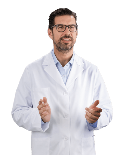 Male dentist in clinic explaining