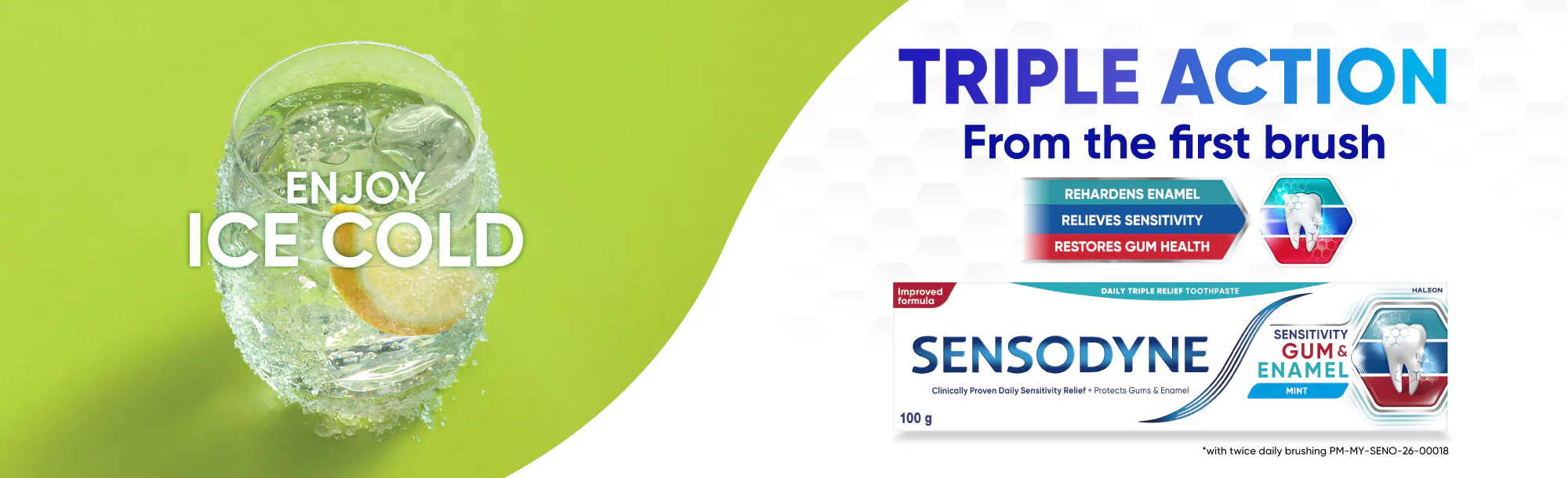 Sensodyne Sensitivity & Gum - Enjoy Ice Cold banner