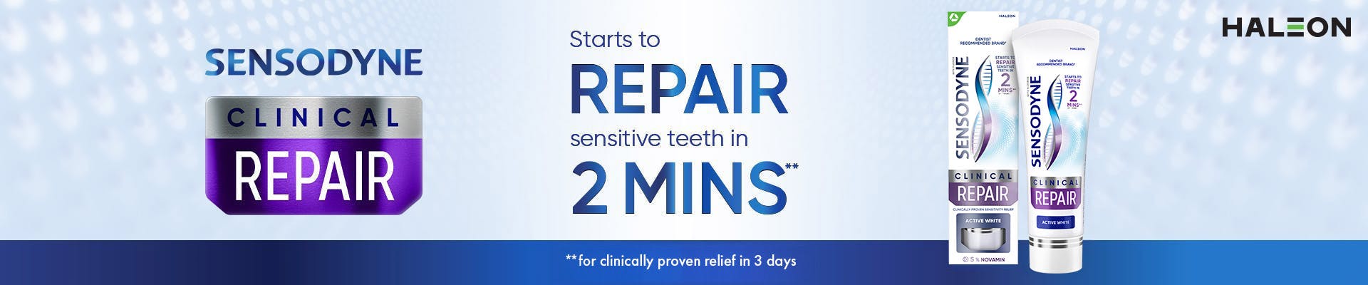 Sensodyne Clinical Repair Active White banner