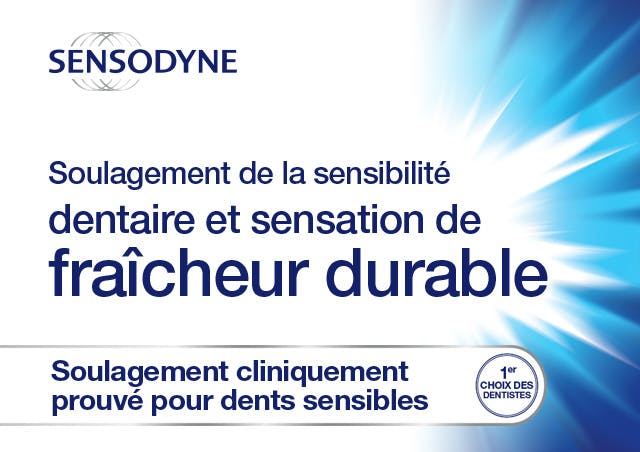 Le dentifrice Sensodyne soulage vos genvices