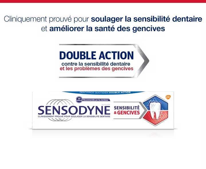 Le dentifrice Sensodyne soulage vos genvices