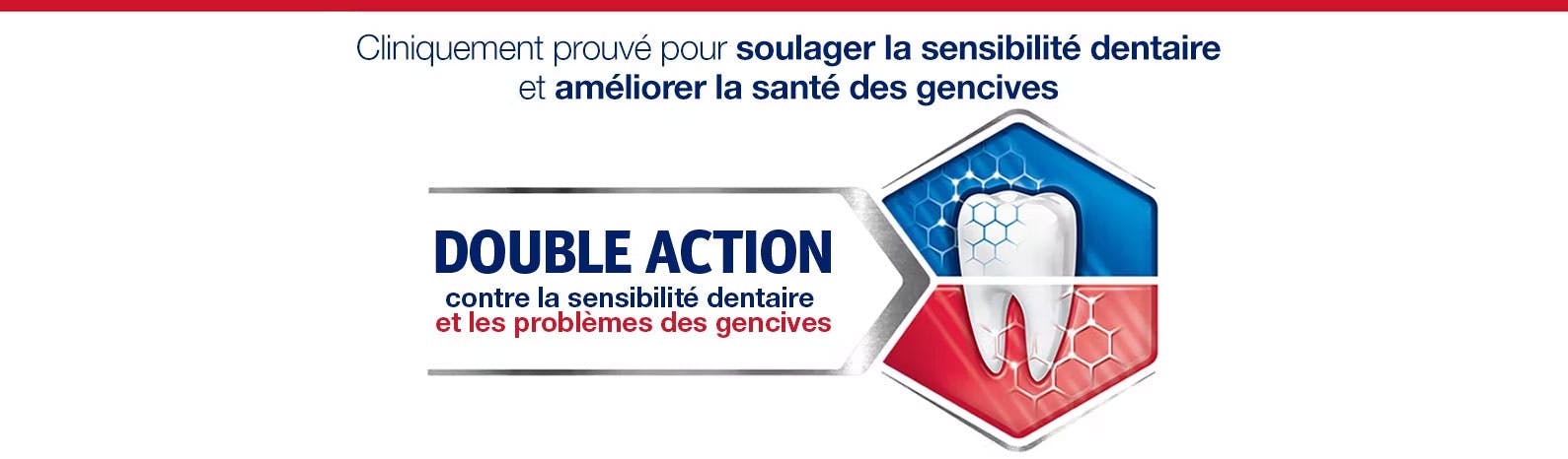 Dentifrice Sensodyne pour soulager les dents sensibles et les gencives douloureuses