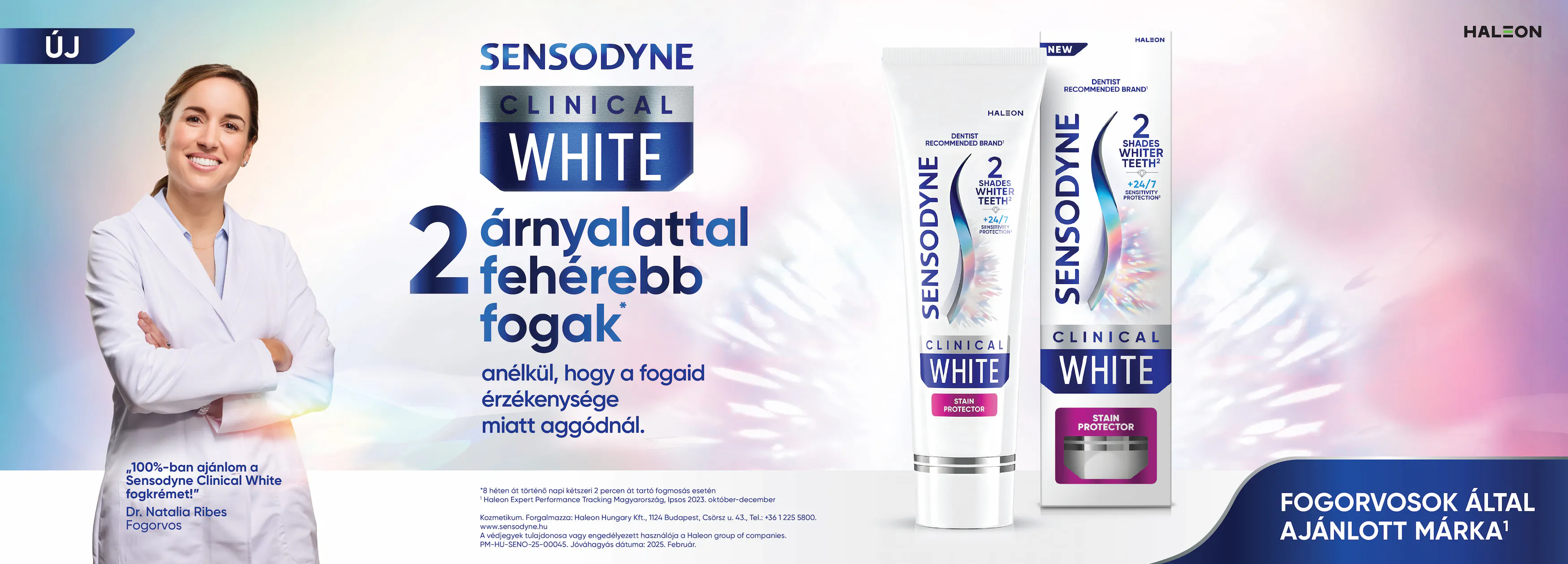 Sensodyne Clinical White Dentist banner