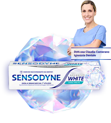 Sensodyne Advance White on crystal