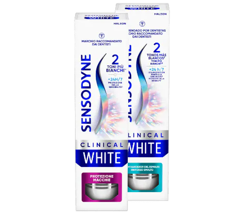 Sensodyne Clinical White Protezione Macchie, Sensodyne Clinical White Rinforzo Smalto 
