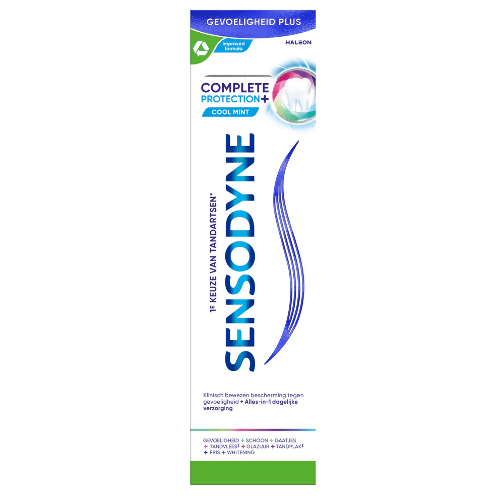 Sensodyne complete protection 3D liggend in een hoek