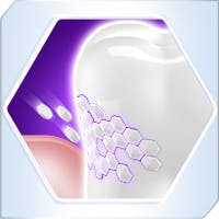 Zahn, der zeit wie diese Schutzschicht durch die fortschrittliche NovaMin-Formulierung mit jeder Anwendung gestärkt wird.