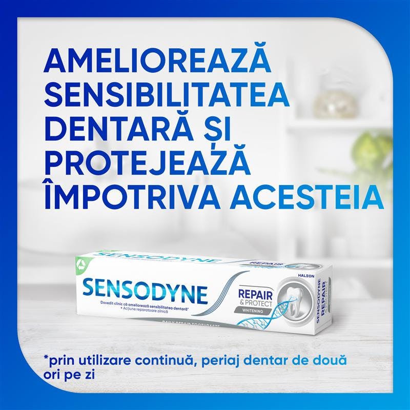 AMELIOREAZĂ SENSIBILITATEA DENTARĂ SI PROTEJEAZĂ ÎMPOTRIVA ACESTEIA
