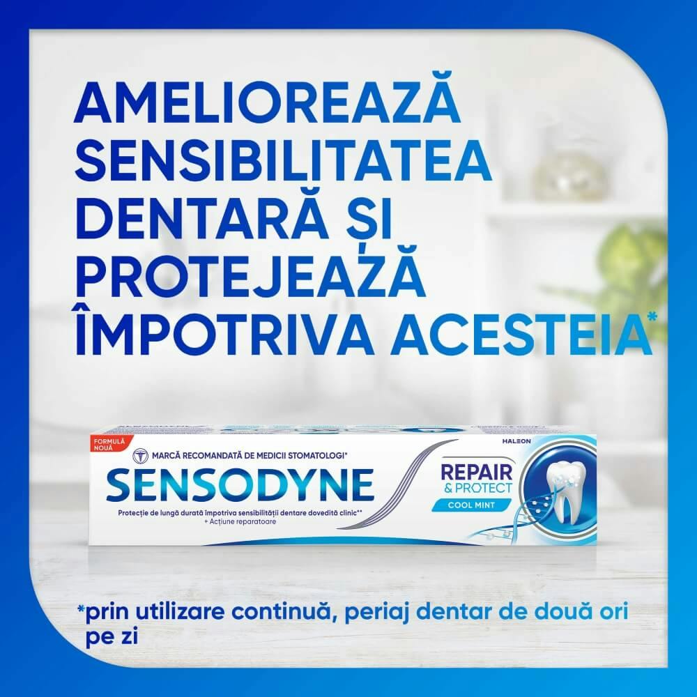 AMELIOREAZĂ SENSIBILITATEA DENTARĂ SI PROTEJEAZĂ ÎMPOTRIVA ACESTEIA