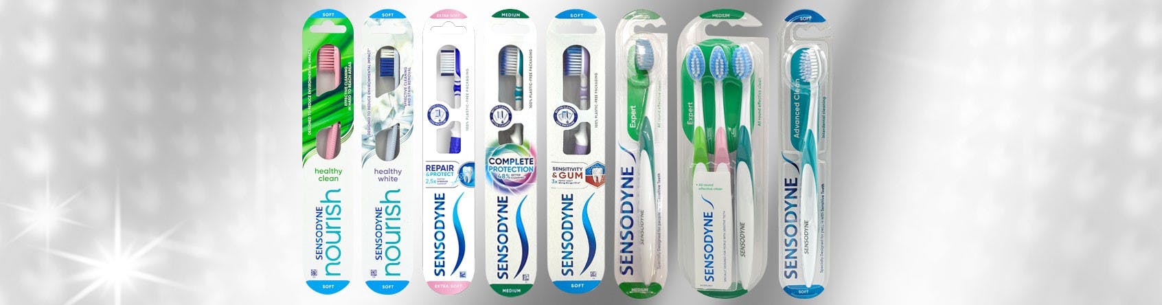 Gama de periuțe de dinți Sensodyne