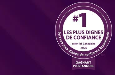 Symbole BrandSpark | Lauréat du titre de la marque la plus digne de confiance aux yeux des consommateurs canadiens depuis plusieurs années