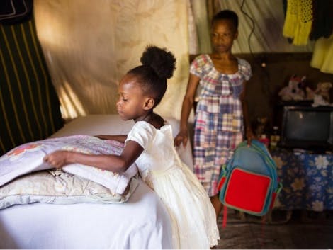 Ttwo children in a bedroom