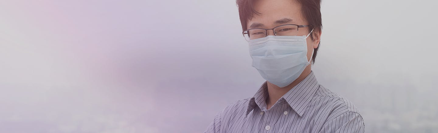 man wearing mask