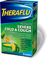 Theraflu® Nighttime Severe Cold & Cough Hot Liquid Powder Theraflu® Nighttime Severe Cold & Cough Hot Liquid Powder