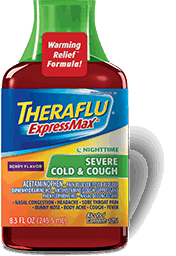 Theraflu® ExpressMax® Nighttime Severe Cold & Cough Syrup Theraflu® ExpressMax® Nighttime Severe Cold & Cough Syrup
