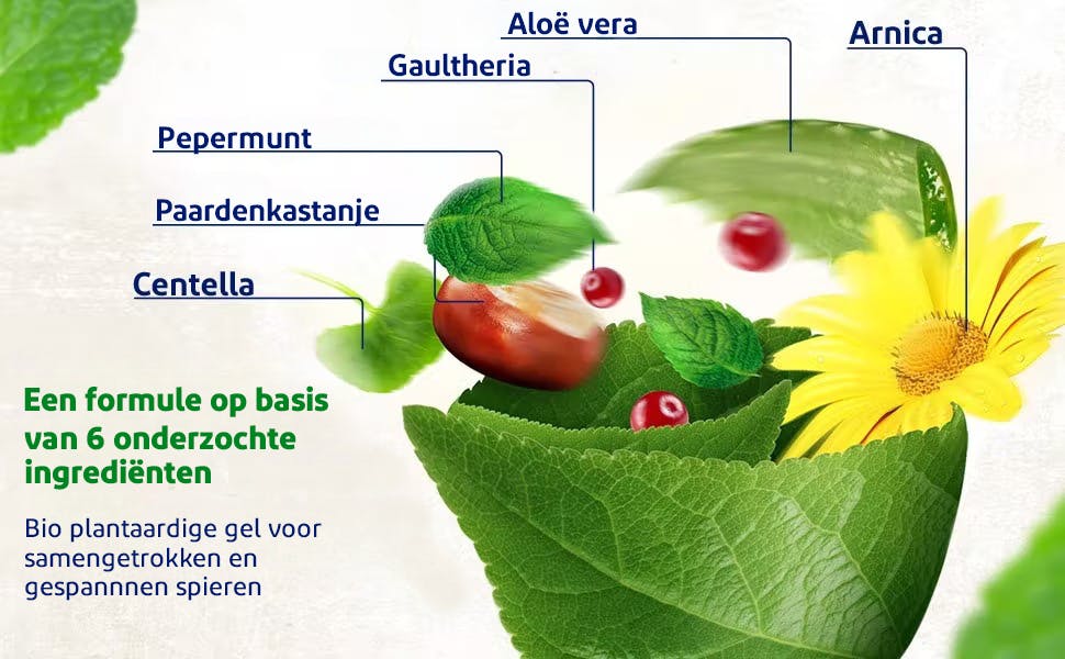 Planten waaruit Voltanatura bestaat Planten waaruit Voltanatura bestaat om gespannen spieren te verzachten