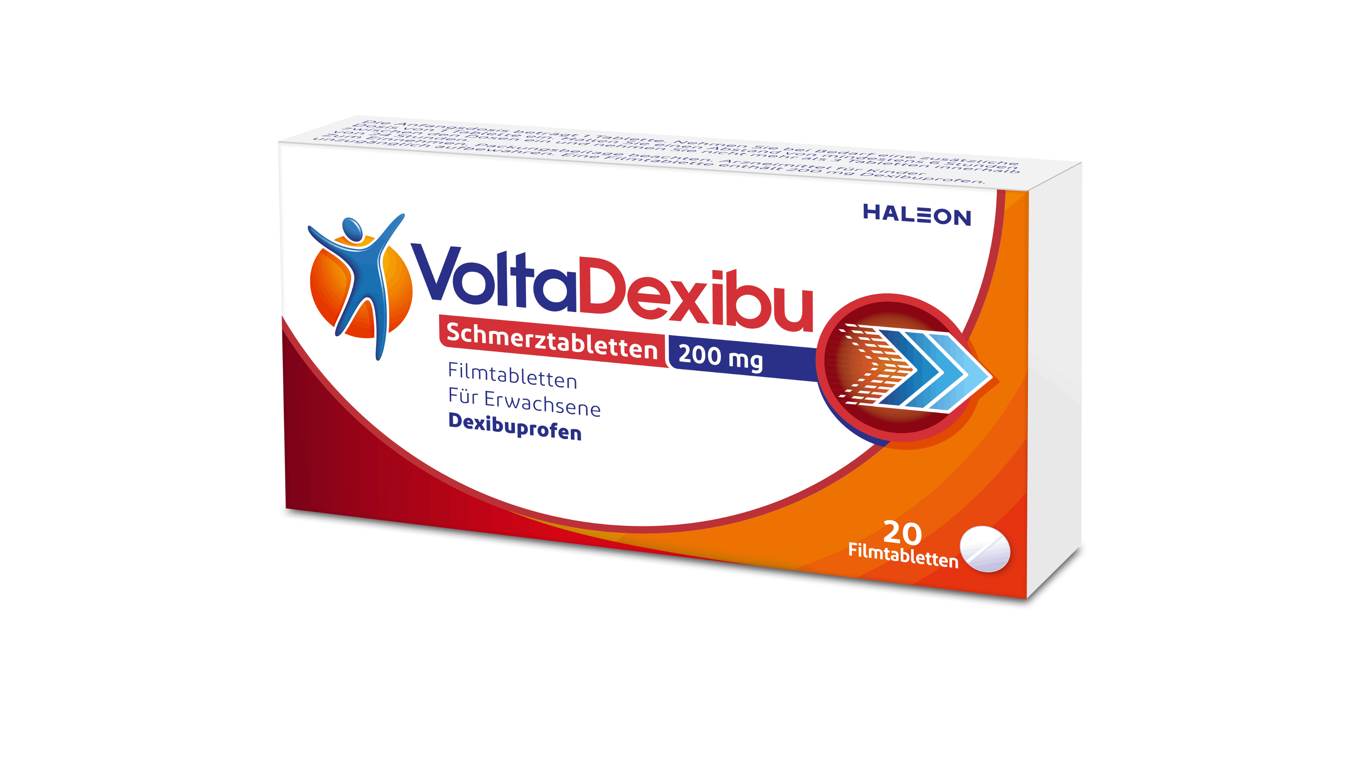  Packungsabbildung von VoltaDexibu Schmerztabletten