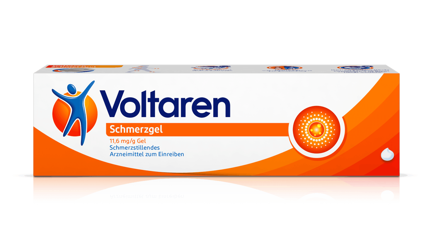 Packungsabbildung von Voltaren Schmerzgel mit dem starken, entzündungshemmenden Wirkstoff.