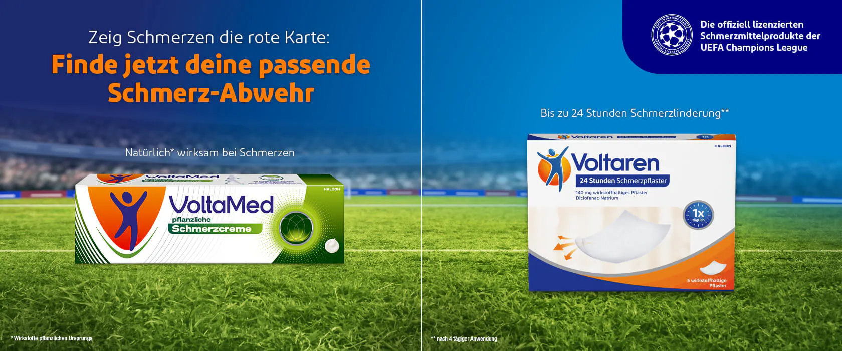 VoltaMed und Voltaren Schmerzpflaster