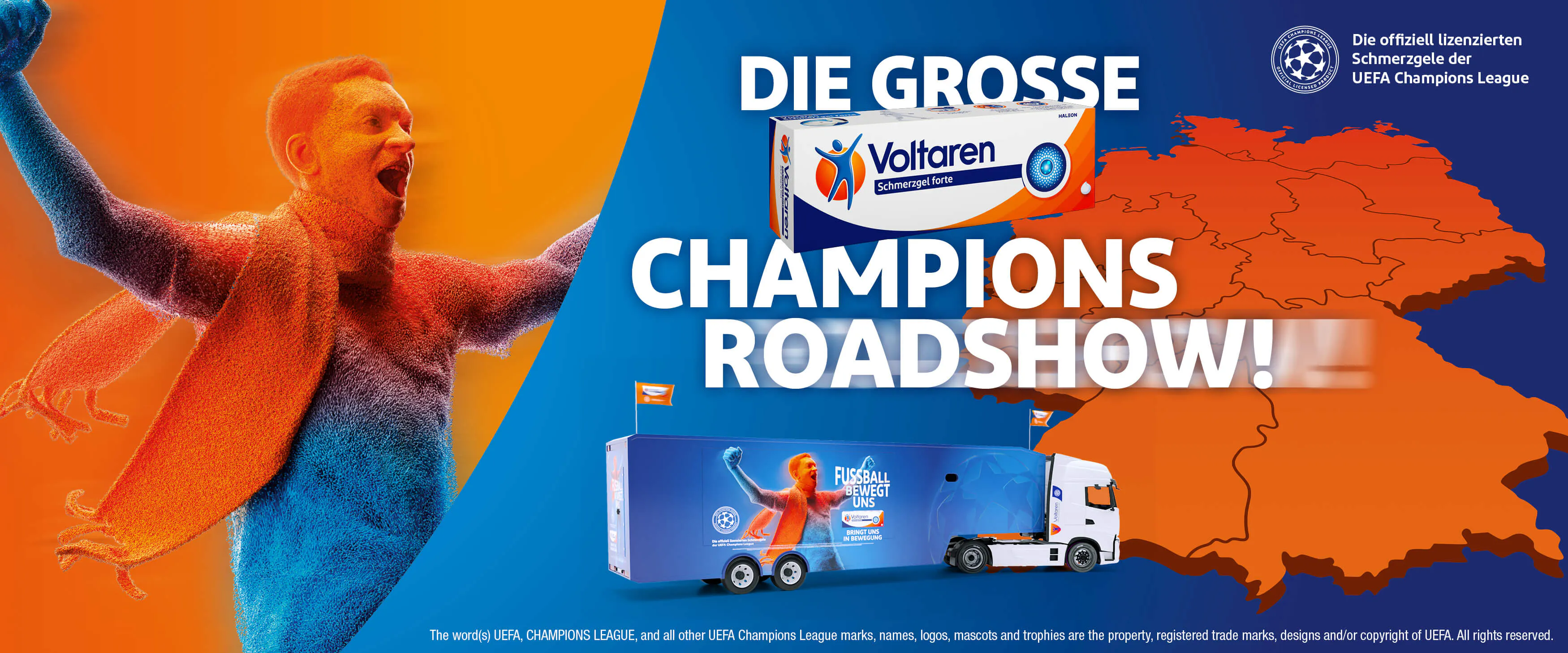 Die offiziell lizensierten Schmerzgele der UEFA Champions League