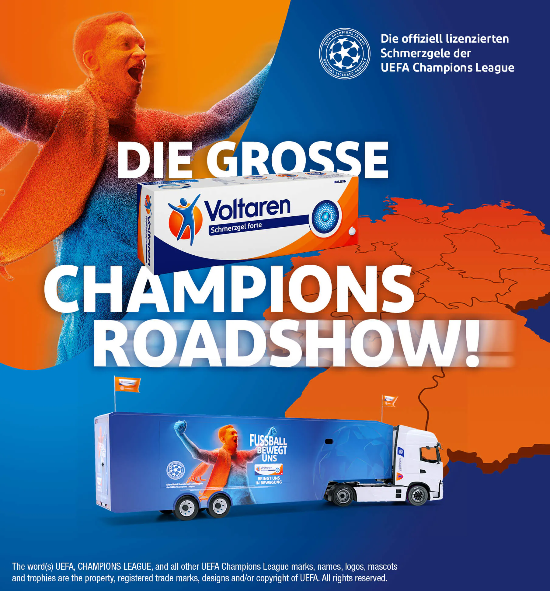 Die offiziell lizensierten Schmerzgele der UEFA Champions League