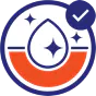 Icon zur Darstellung der schnell einziehenden, nicht fettenden Formel von VoltaCool Kühl Gel.