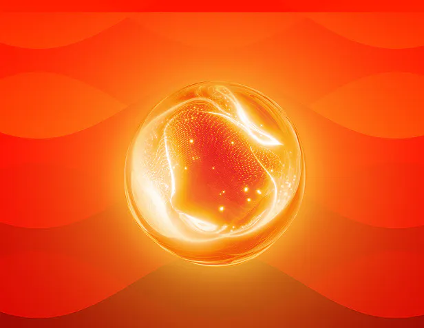 Symbolische Darstellung der Wärmeentwicklung von VoltaHeat Wärme Gel für gezielte Wärme bei Muskelverspannungen in Rücken, Nacken und Schultern.