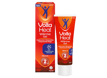 VoltaHeat Wärmegel zur gezielten Erwärmung verspannter Muskeln sowie zur Unterstützung von Entspannung und Beweglichkeit.