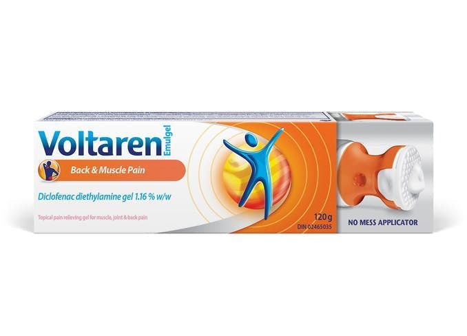 Voltaren Back & Muscle Pain Relief 1.16% Diclofenac Gel with No Mess Applicator packshot